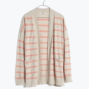 NWT Madewell Cardigan Sweater Textured Stripe